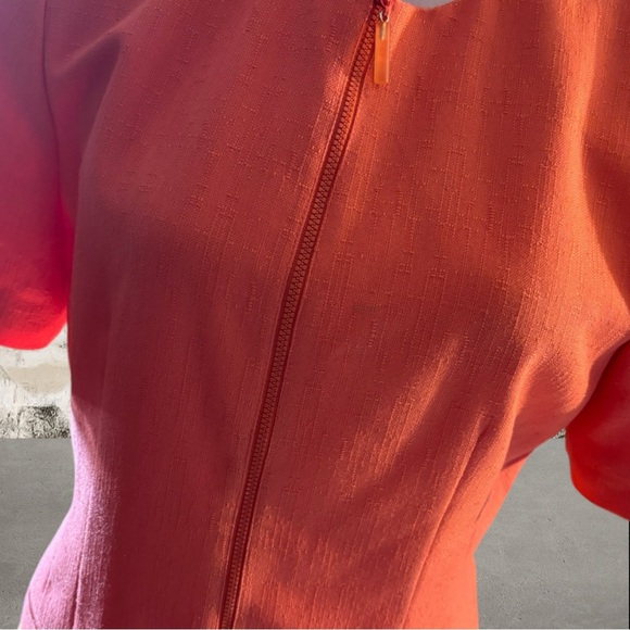 Kasper A.S.L Women's Vintage Orange Sheath Dress Size 10P - Picture 2 of 6